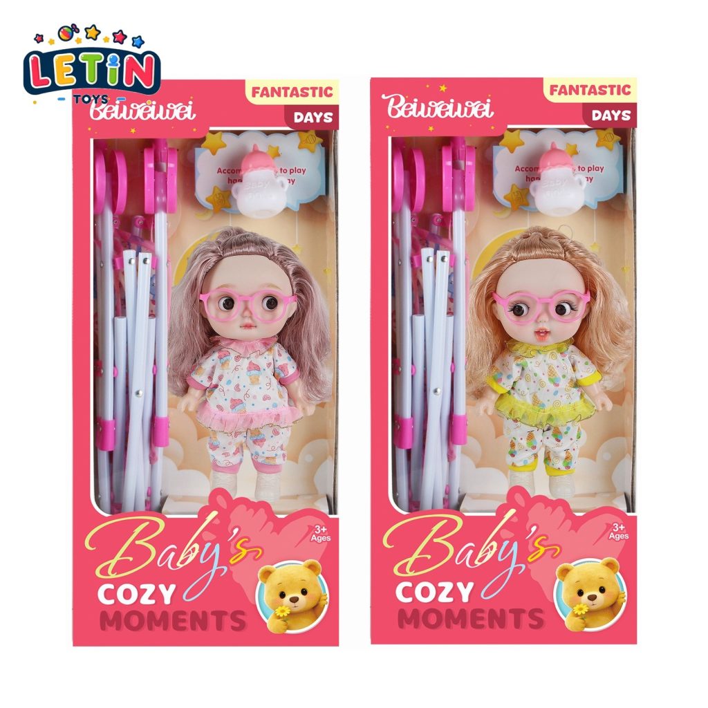 12-inch Toddler Doll with Stroller