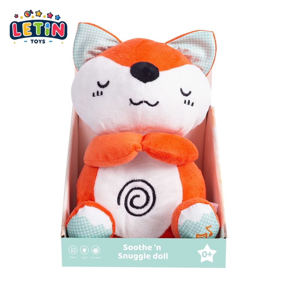 Snoring Fox Sleep Soother Plush with Light and Music