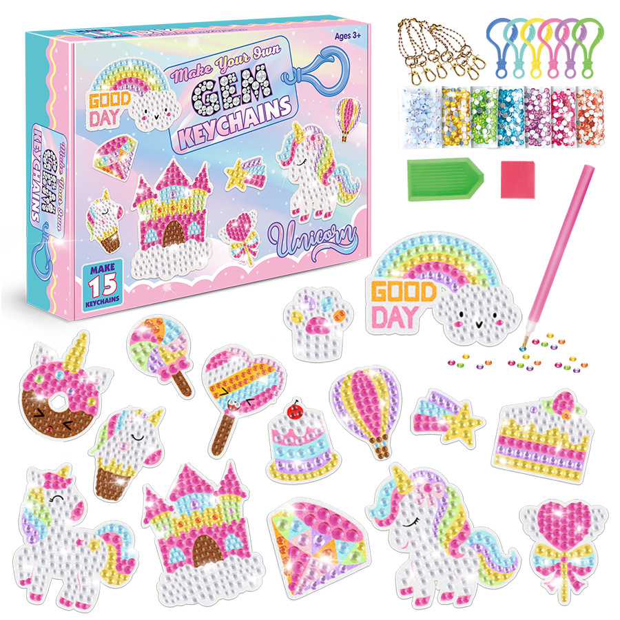 DIY Diamond Painting Keychain Kit – Pony, Ice Cream & Donut