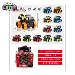 Die-Cast Off-Road Big Wheel Truck, Pull-Back, 12 Styles