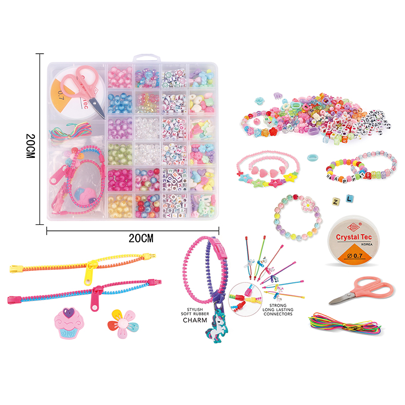 DIY Beaded Bracelet Kit with Ice Cream Charms
