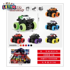 4WD Die-Cast City Pickup Off-Road Truck, Dual Friction, 6 Styles