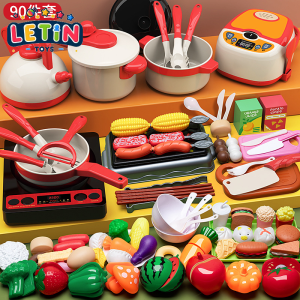 90pcs Kitchen Cookware Playset (Red)