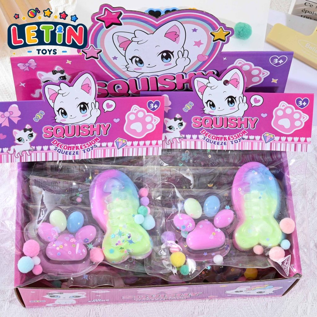 8pcs Colorful Cat Fish Squishy Toy