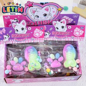 8pcs Colorful Cat Fish Squishy Toy