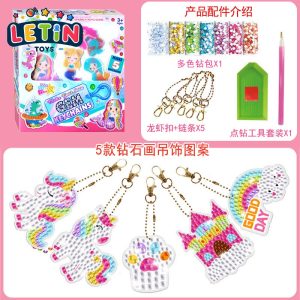 Kids DIY Diamond Painting Keychain Kit