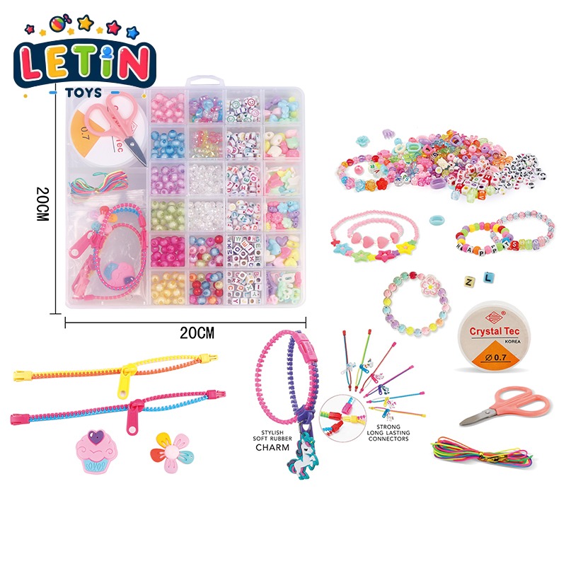 DIY Beaded Bracelet Kit with Ice Cream Charms