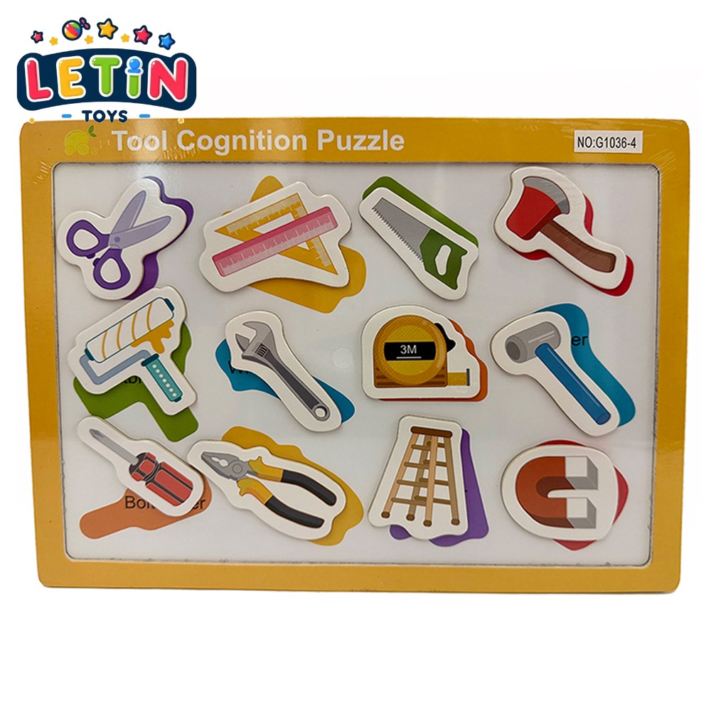 Wooden Magnetic Tools Puzzle Board
