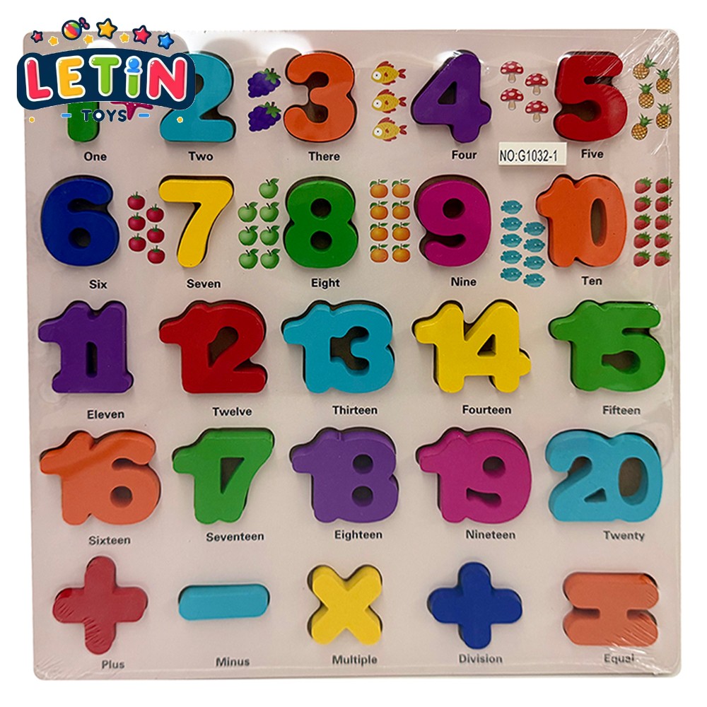 Wooden Numbers Peg Puzzle