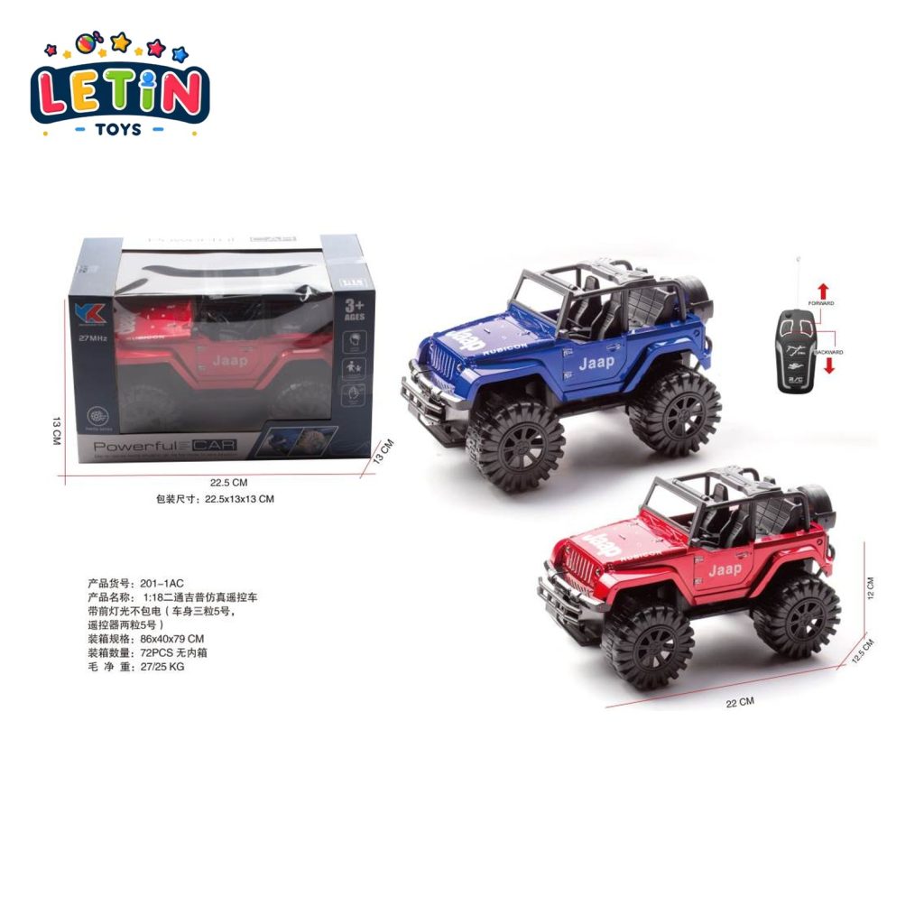 1:18 Remote Control Off-Road Jeep with Lights
