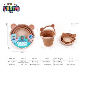 Bear Pop-Up Collapsible Bucket Toy