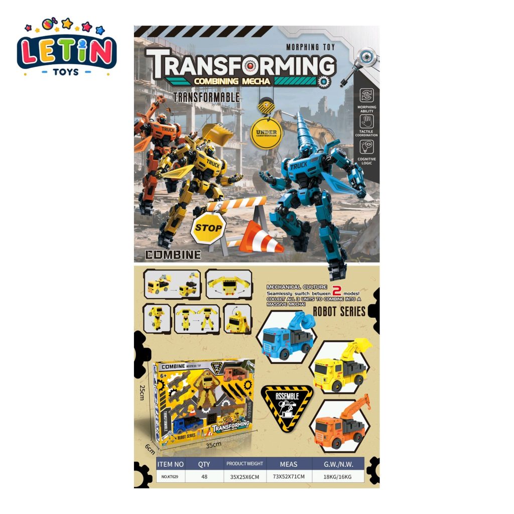 3-in-1 DIY Transforming Construction Robot