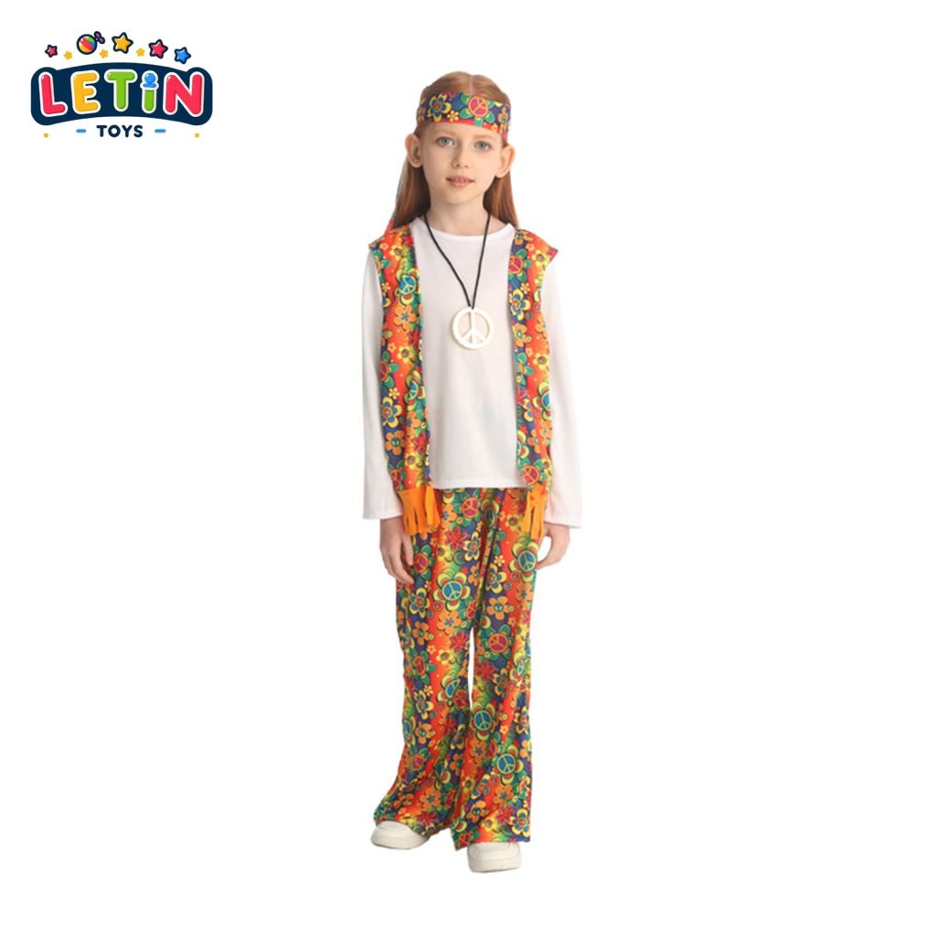 Kids Hippie Costume Set (Full Size Range)