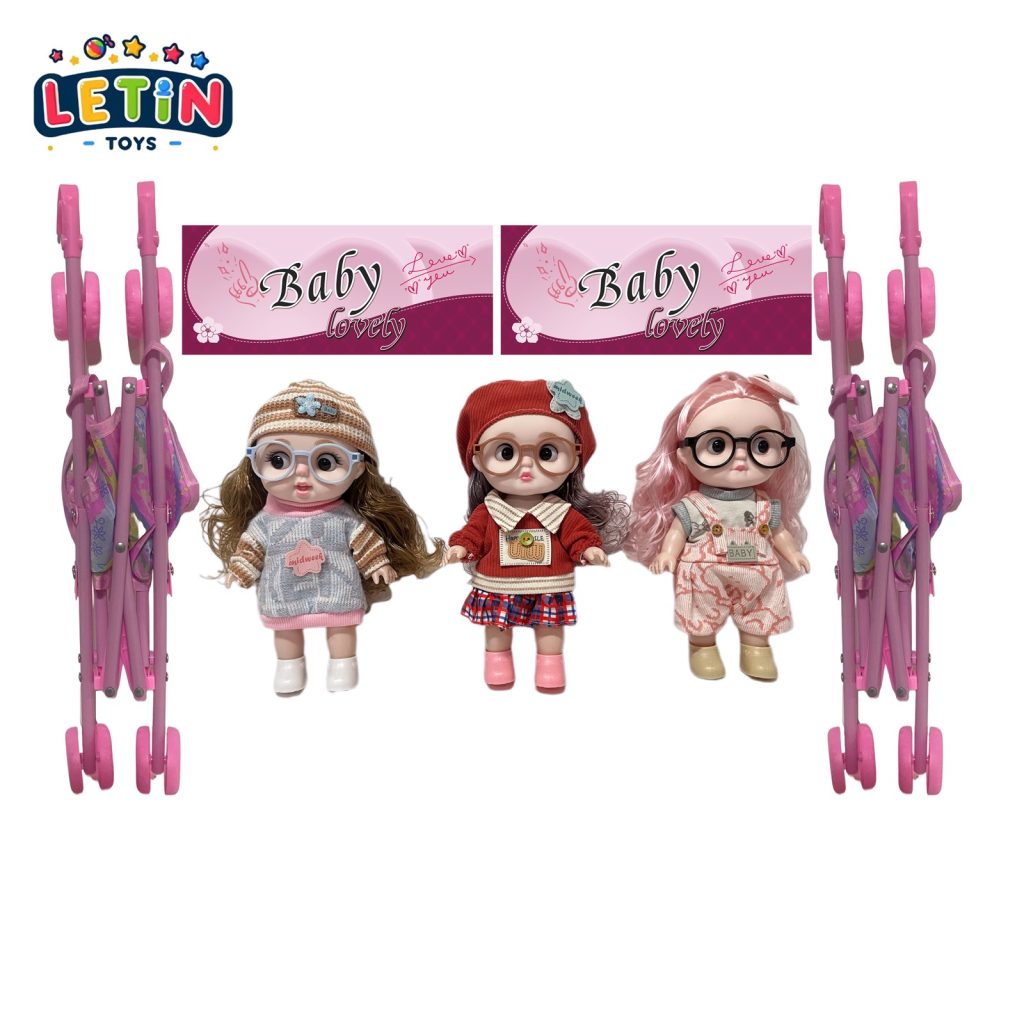 12-inch Baby Doll with 45 cm Stroller (3 Styles)