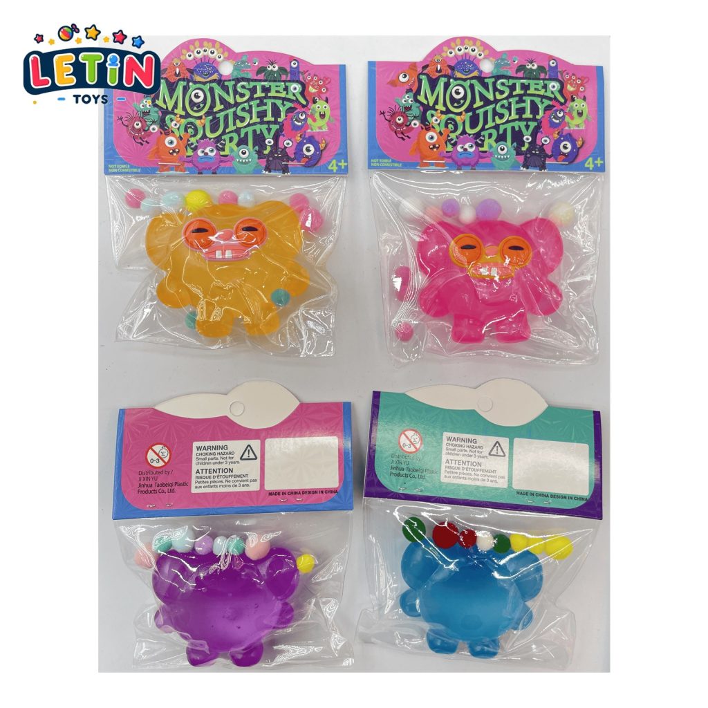 12 pcs Buck-Tooth Monster Stretchy Squishy Toy Set (4 Colors)