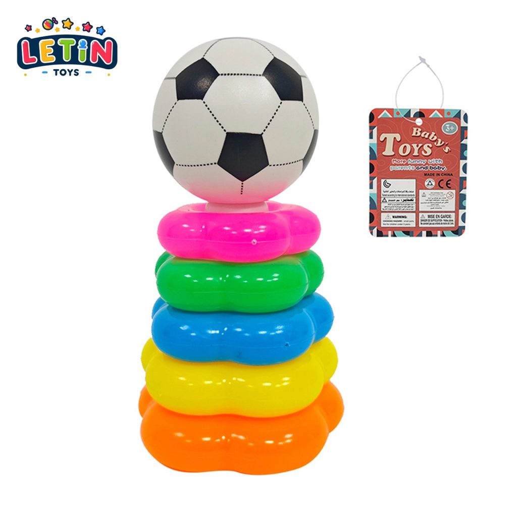 5-Layer Soccer Rainbow Stacking Ring Toy