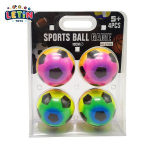 4-Piece 10cm Rainbow PU Foam Soccer Ball Set