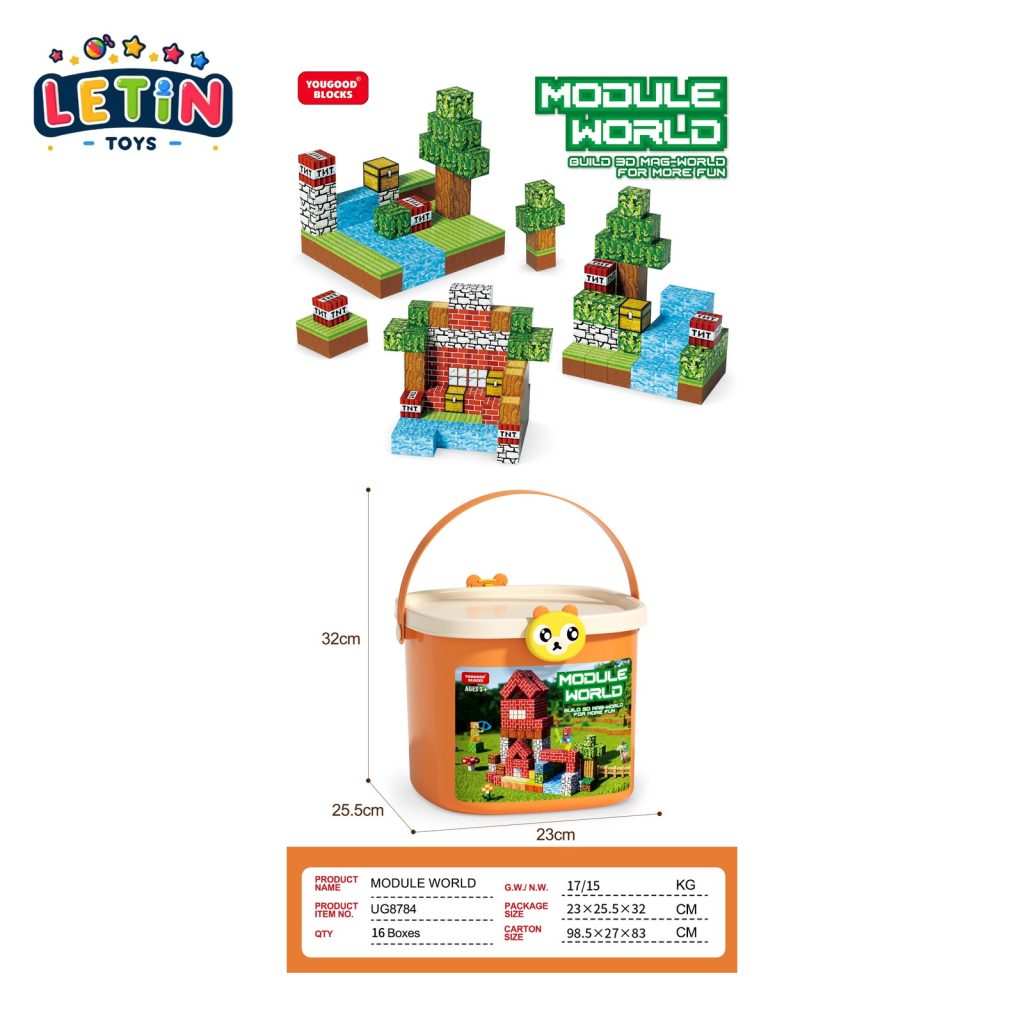 250-Piece Magnetic Blocks Module World Set