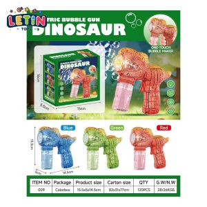 Dinosaur Electric Bubble Machine with Light, 3 Colors