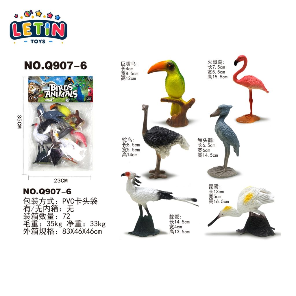 6PCS Realistic Bird Figure Set