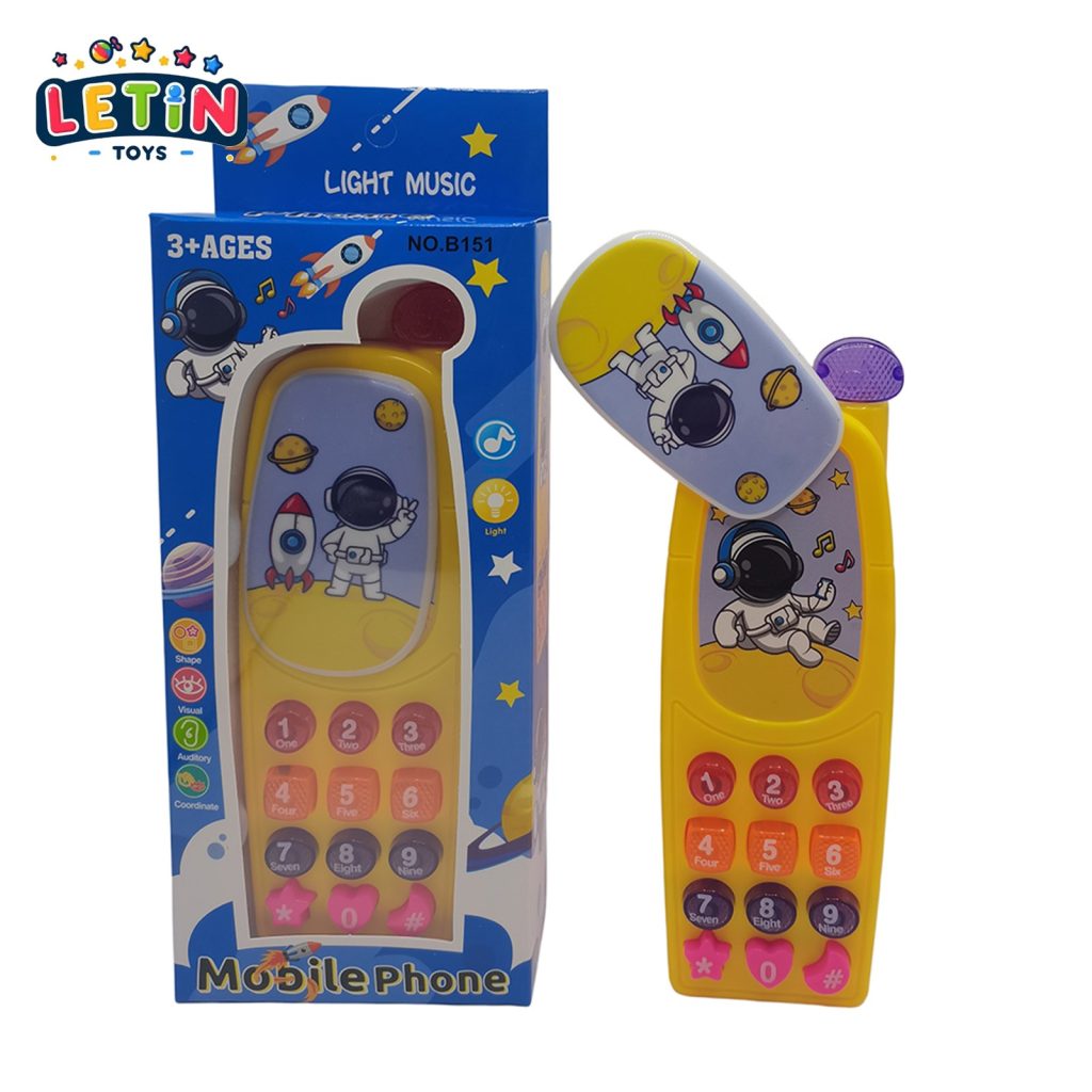 Astronaut Retro Brick Phone Toy with Light and Music