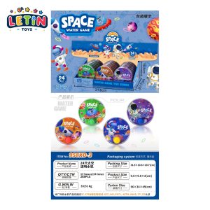 24PCS Space Transparent Handheld Water Ring Game, 4 Styles