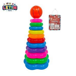 11-Layer Basketball Rainbow Stacking Ring Toy