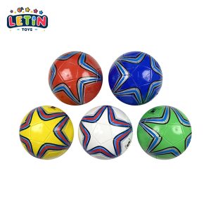 9-Inch Size 5 Star Print Soccer Ball, Assorted Colors