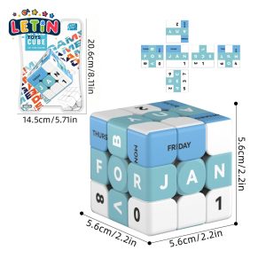 Calendar Cube Gen 2, 3×3 Speed Puzzle