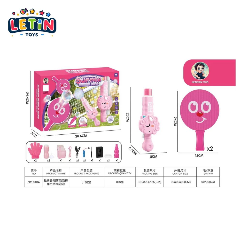 Unicorn Smoke Bubble Wand with Light and Music