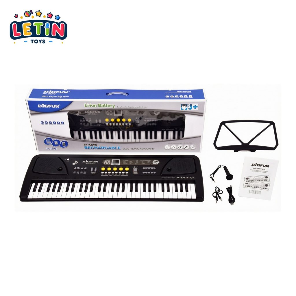 61 Key Electronic Keyboard with Microphone