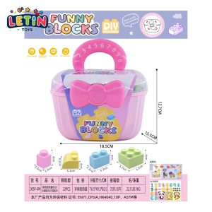 22 PCS Macaron Building Blocks with Storage Box