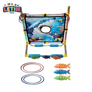Shark Water Ring Toss Game with Light
