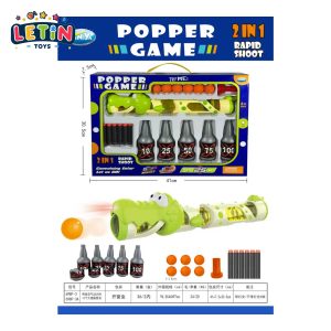 Crocodile Air Popper Gun Shooting Game Set with Lights