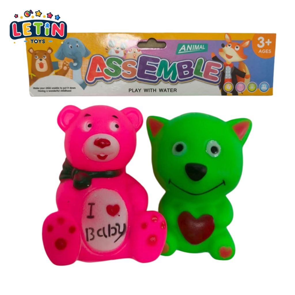 2PCS Squeeze Bath Bear Toy Set