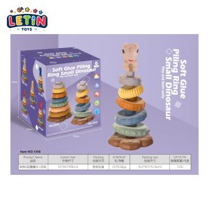 6-Layer Soft Dinosaur Stacking Ring Toy