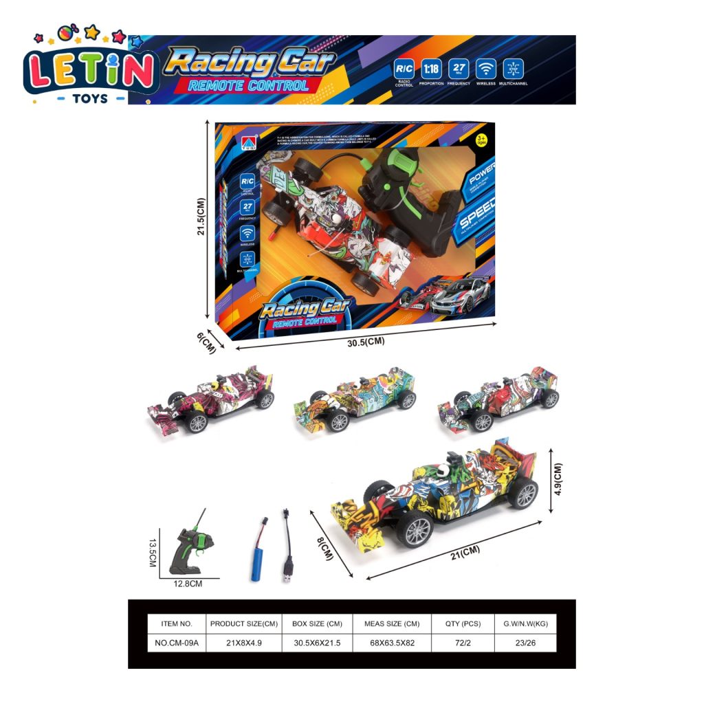 1:18 RC Graffiti F1 Racing Car 4CH with USB Charging