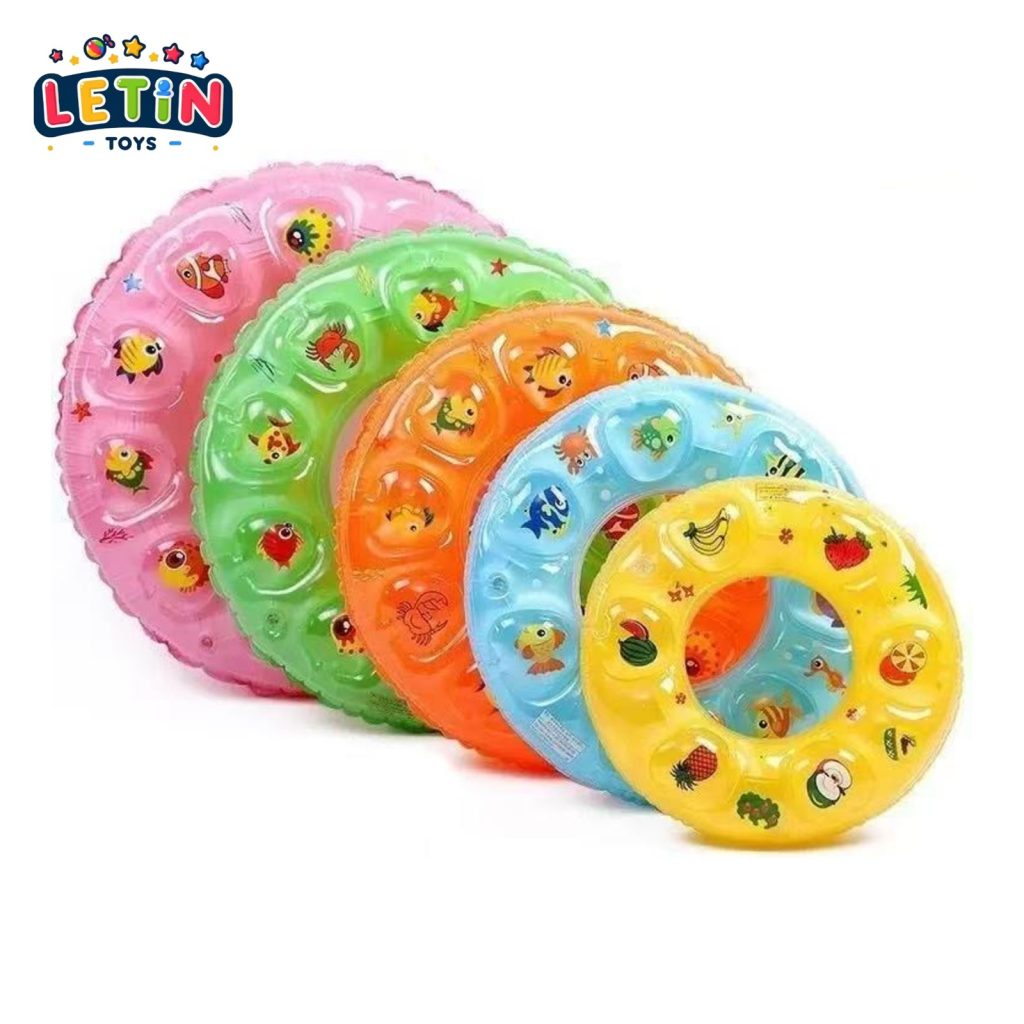 60cm Double-Layer Glitter Swim Ring 5 Colors