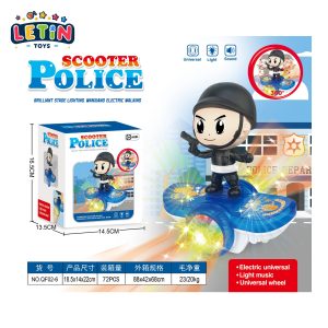Electric Police Scooter Toy with Lights and Music