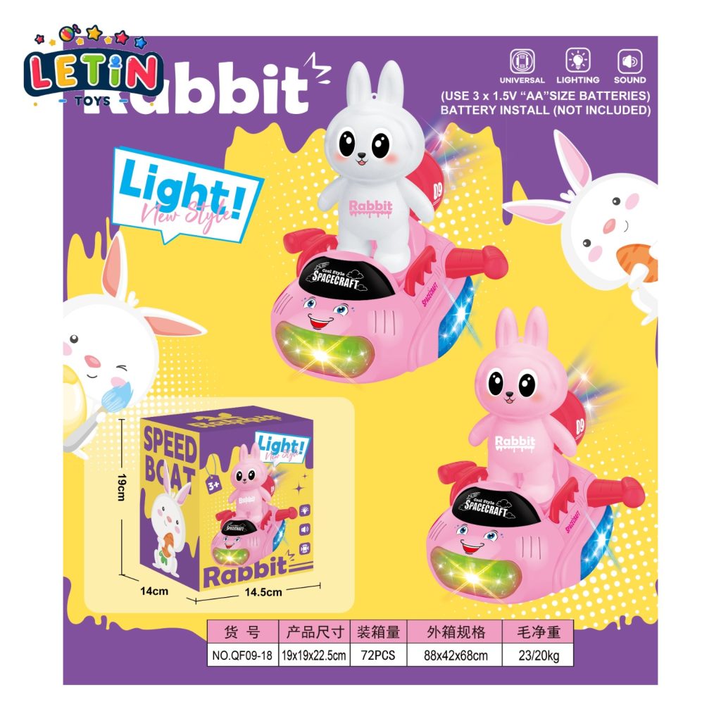 Bunny Speed Boat Electric Toy with Lights and Music