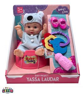 10-Inch Vinyl Baby Doll Feeding Play Set