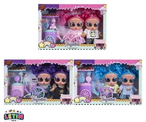 7-Inch Fashion Doll 2-Pack with Ice Cream Cart