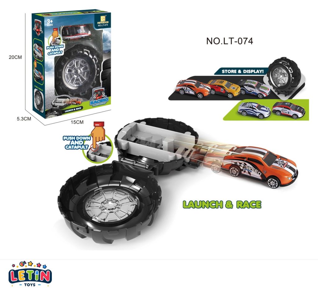 Tire Launcher Stunt Car Set