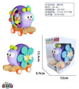 Snail Push-Along Rattle Car