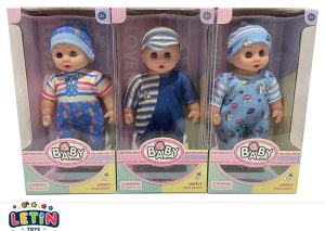 3 Styles Curved-Leg Chubby Baby Boy Doll 12 inch with Music IC
