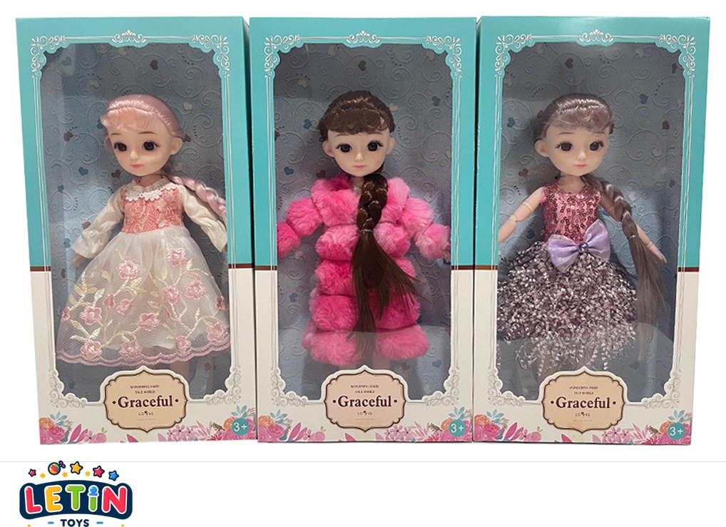3 Styles 3D Eyes 11-Joint Fashion Doll 12 inch