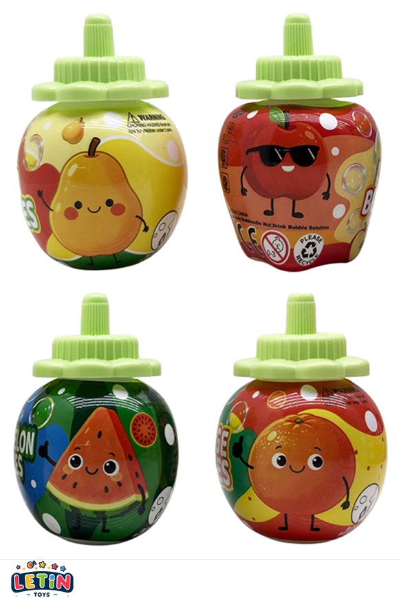 12pcs Fruit Shaped No-Spill Bubble Water Bottle Set