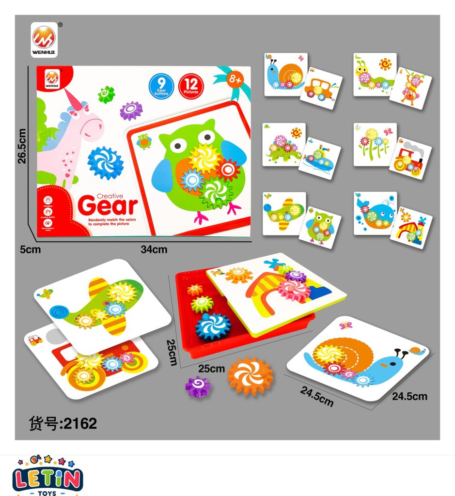 Gear Puzzle Board Game with 12 Challenge Cards