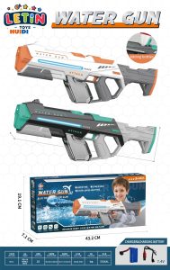 Manual-Auto Electric Water-Absorbing Burst Water Gun with Lithium Battery and Lights