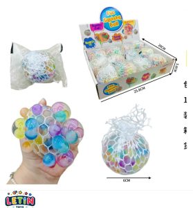Macaron Mesh Grape Ball Squishy Toy
